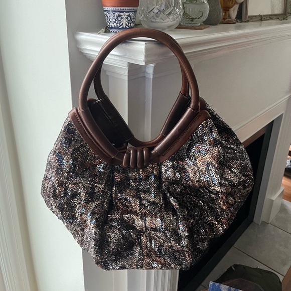 Jimmy Choo Leather & Sequins Embellished Bag - Picture 1 of 7